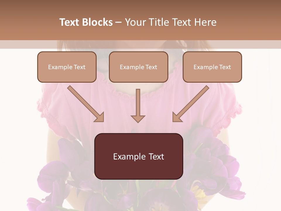 Present Little Girl Isolated PowerPoint Template