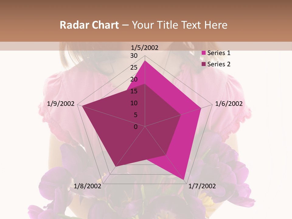 Present Little Girl Isolated PowerPoint Template