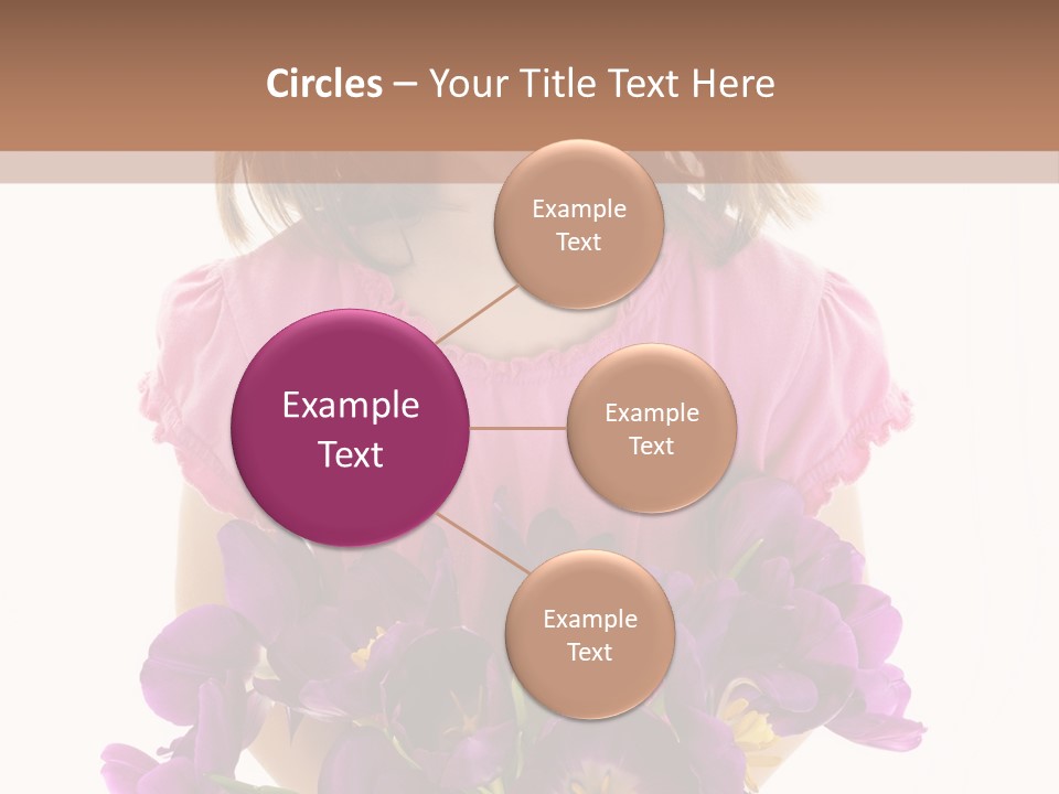 Present Little Girl Isolated PowerPoint Template