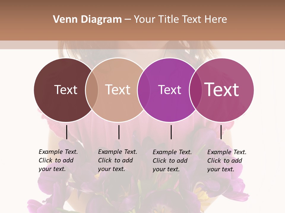 Present Little Girl Isolated PowerPoint Template