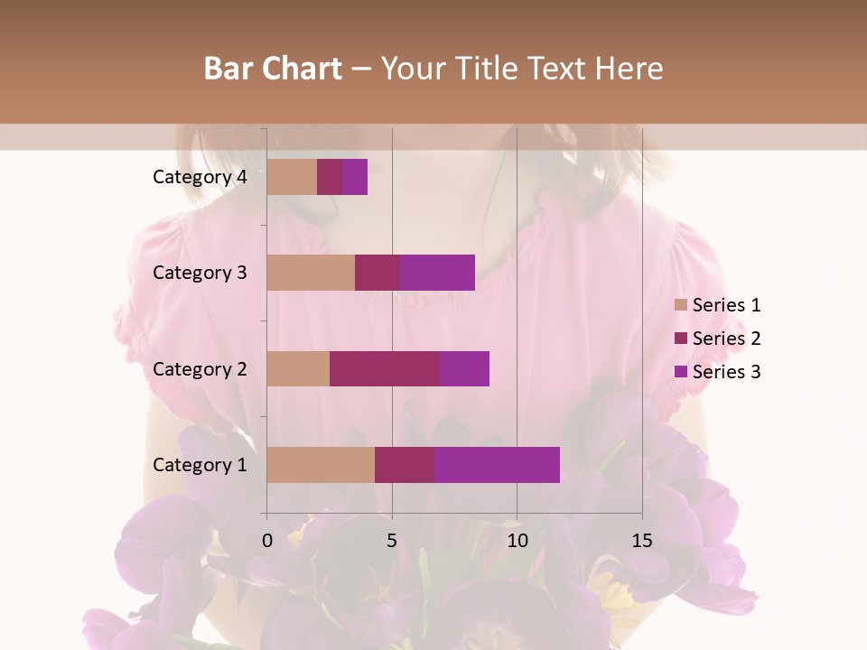 Present Little Girl Isolated PowerPoint Template