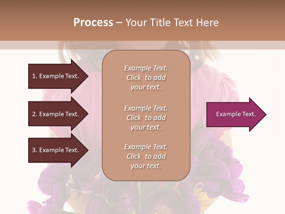 Present Little Girl Isolated PowerPoint Template