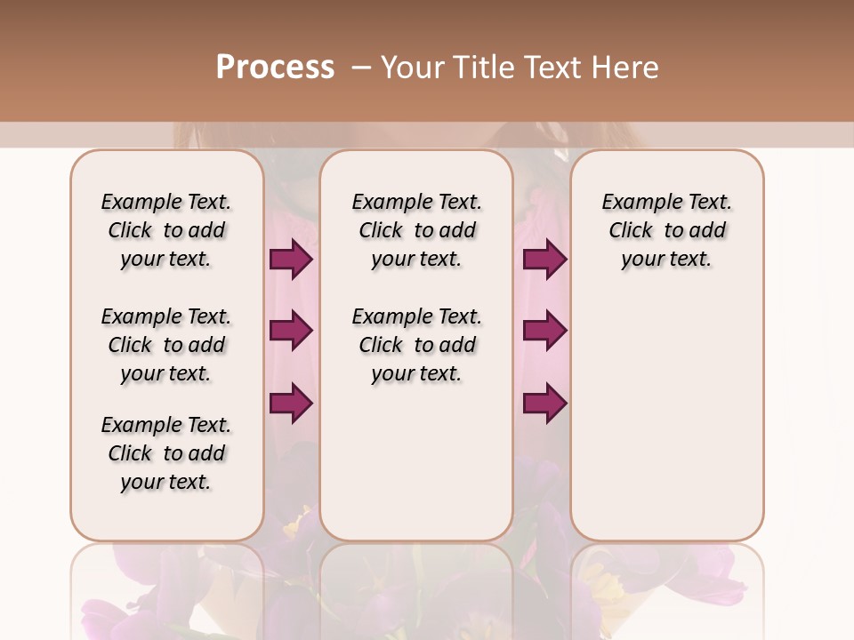 Present Little Girl Isolated PowerPoint Template