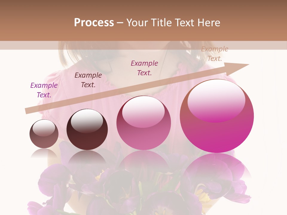 Present Little Girl Isolated PowerPoint Template