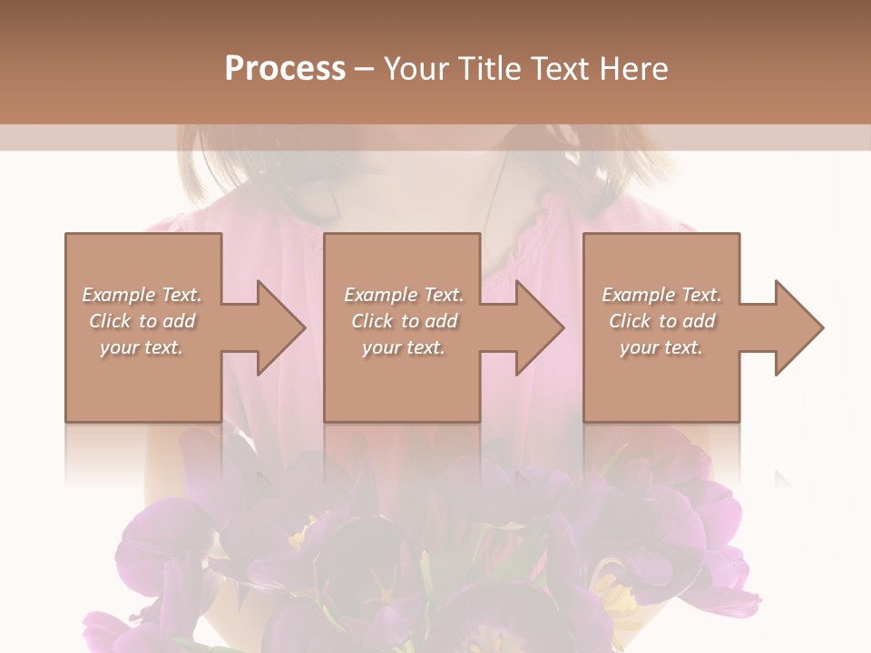 Present Little Girl Isolated PowerPoint Template