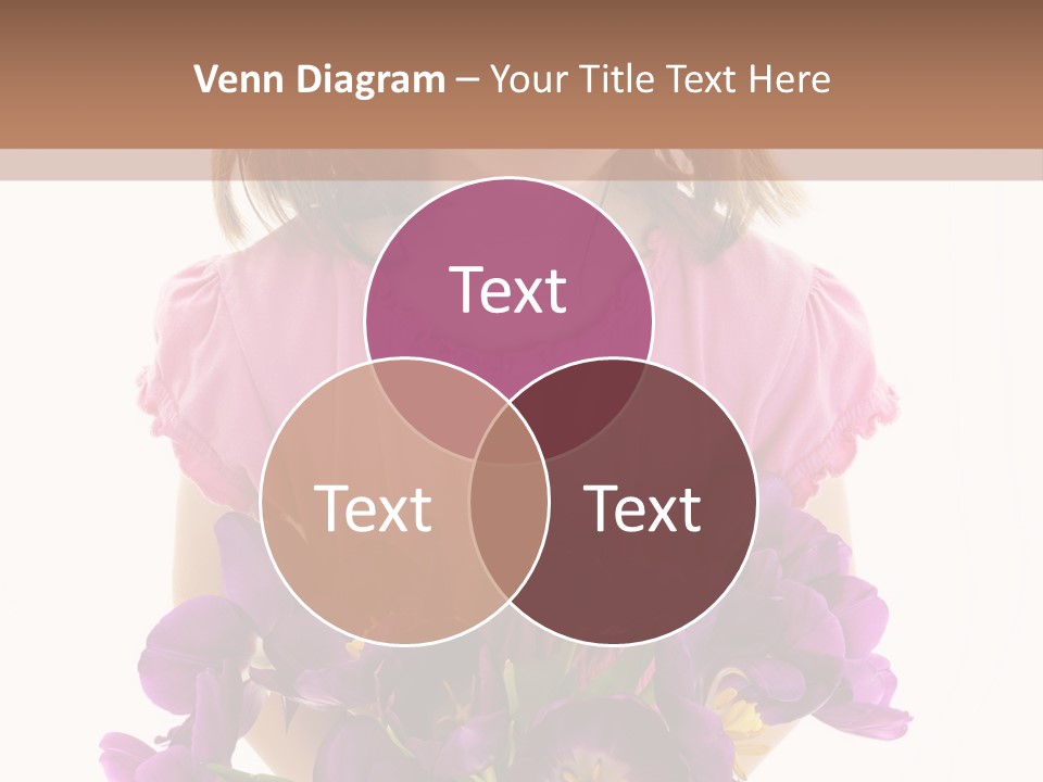 Present Little Girl Isolated PowerPoint Template