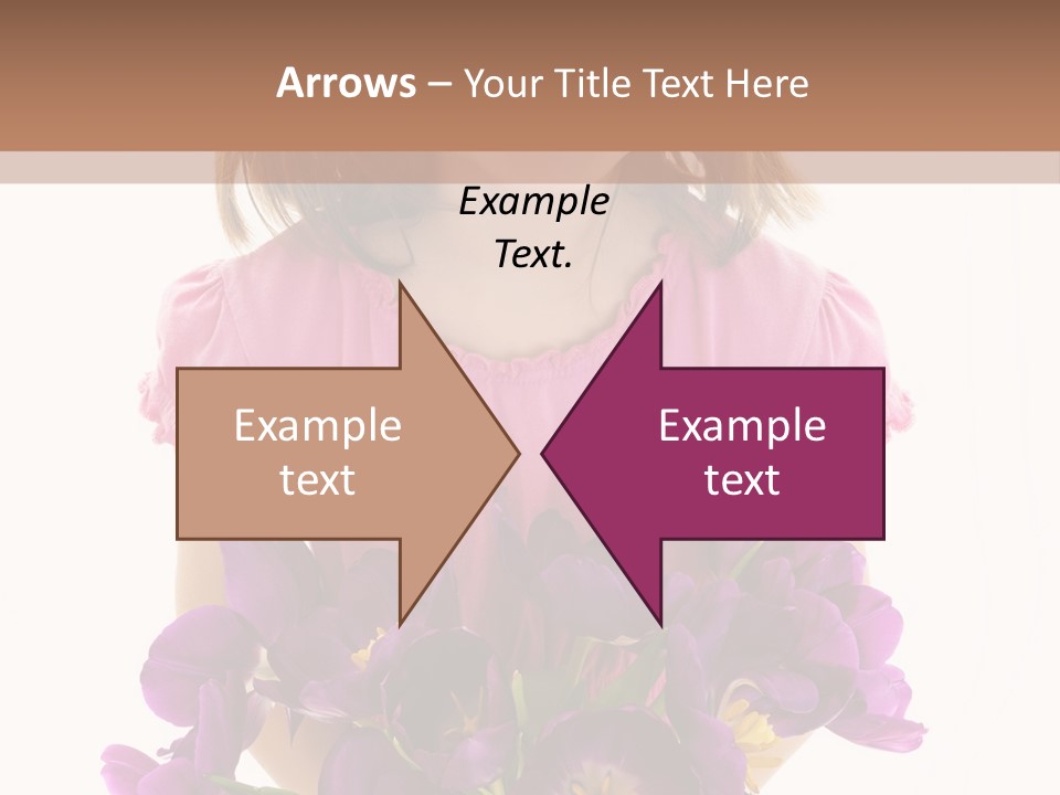 Present Little Girl Isolated PowerPoint Template