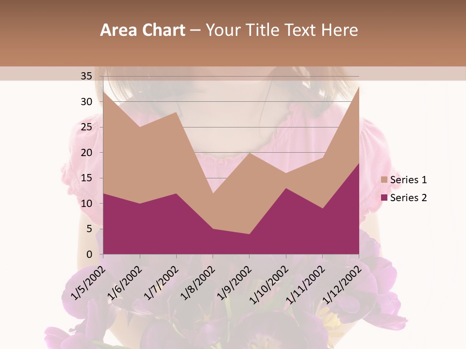 Present Little Girl Isolated PowerPoint Template