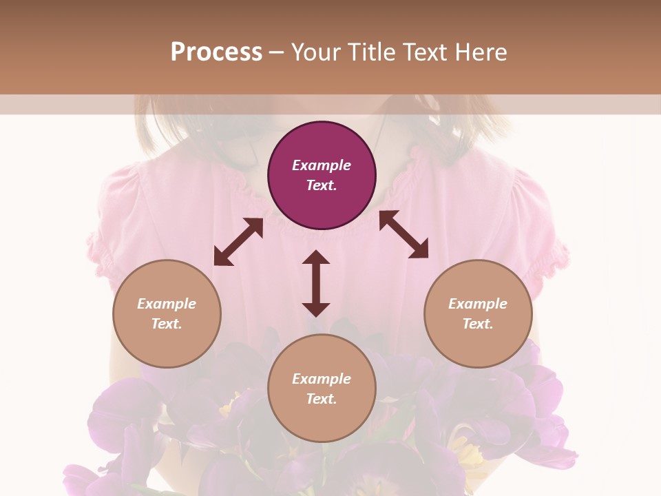 Present Little Girl Isolated PowerPoint Template