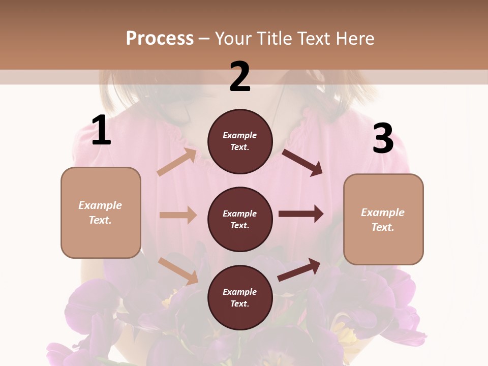 Present Little Girl Isolated PowerPoint Template