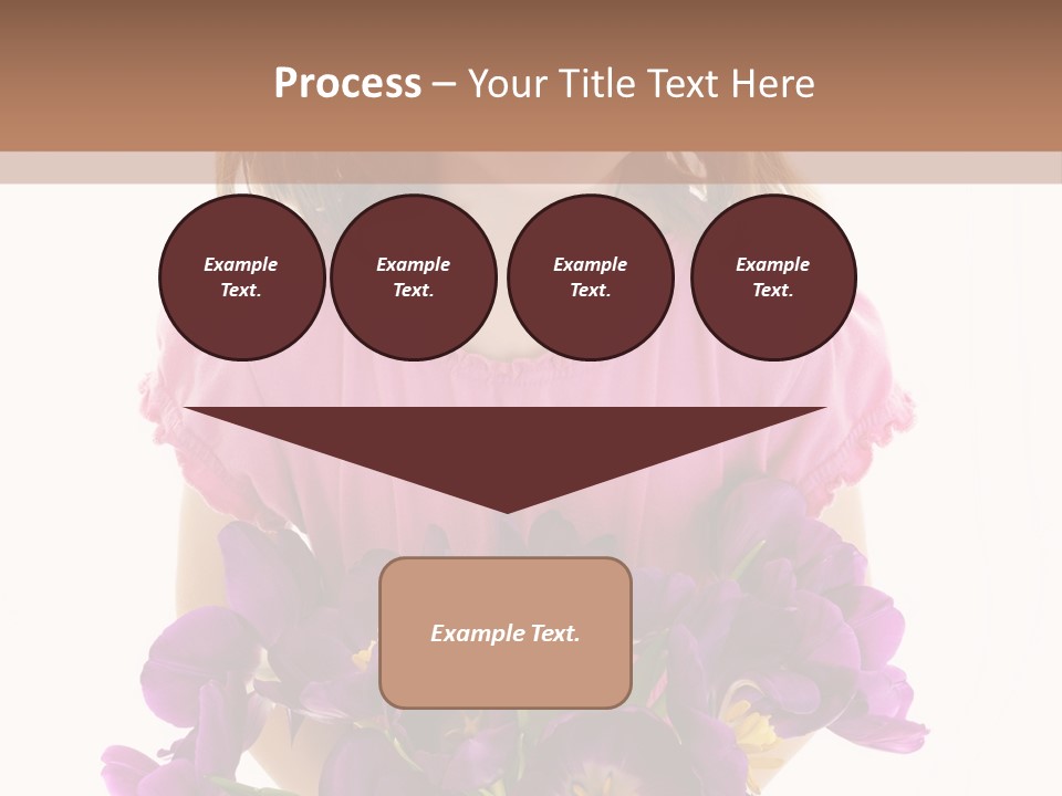 Present Little Girl Isolated PowerPoint Template