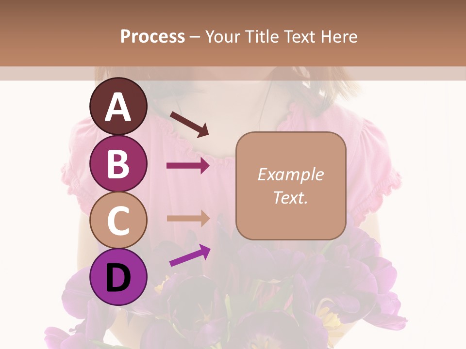 Present Little Girl Isolated PowerPoint Template