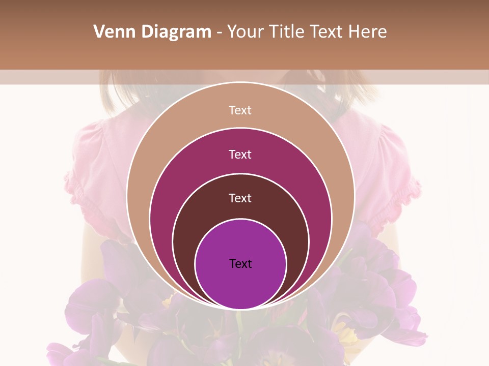 Present Little Girl Isolated PowerPoint Template