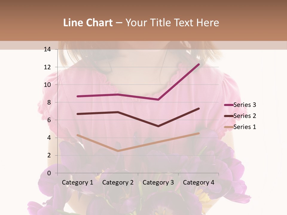 Present Little Girl Isolated PowerPoint Template