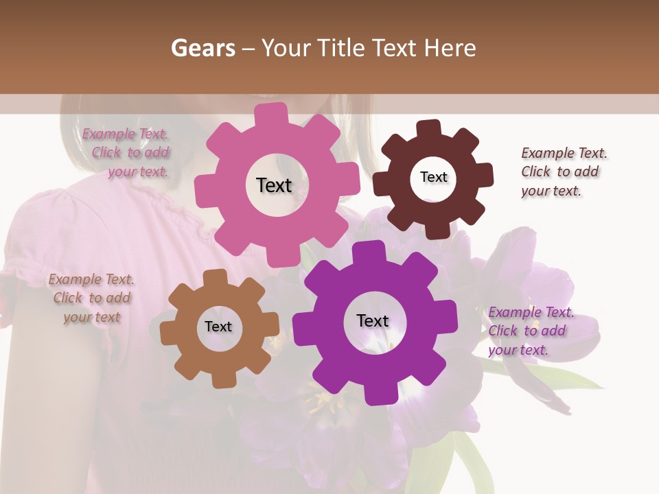 Hand Cheerful Bunch PowerPoint Template