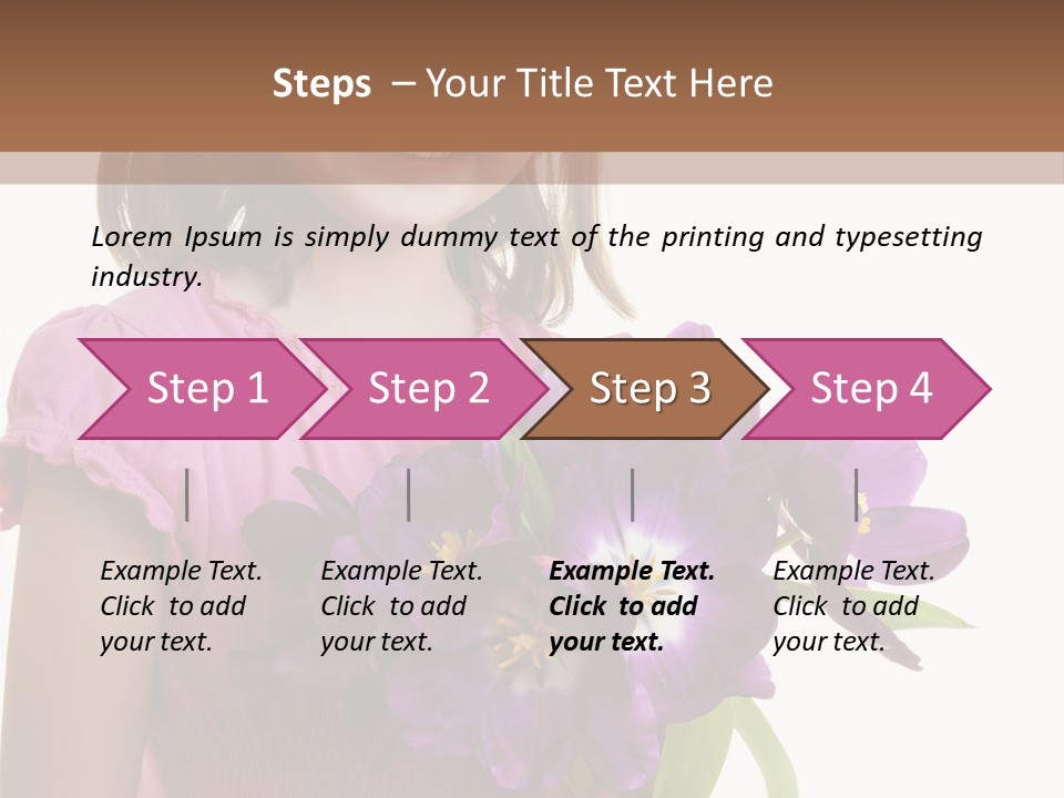 Hand Cheerful Bunch PowerPoint Template