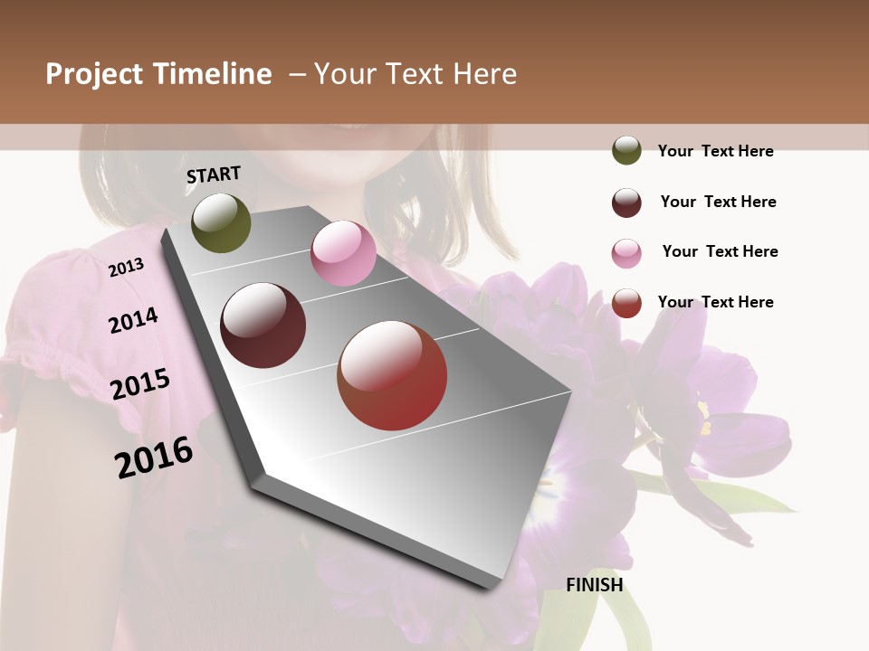 Hand Cheerful Bunch PowerPoint Template