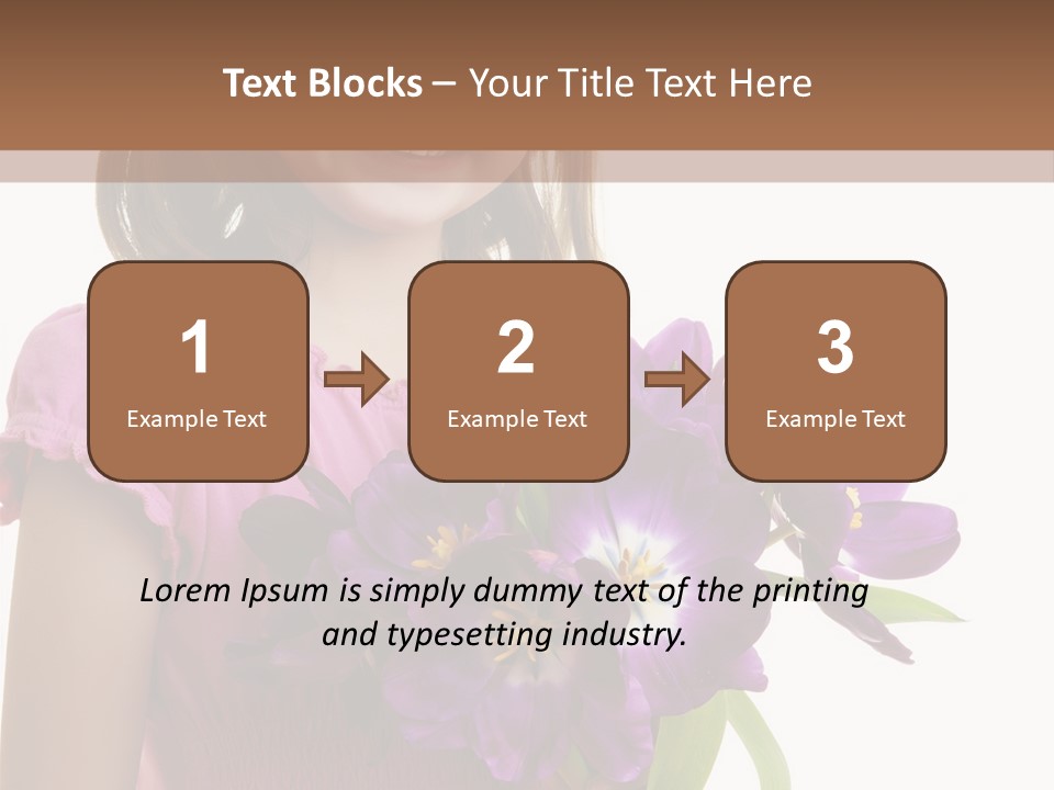 Hand Cheerful Bunch PowerPoint Template