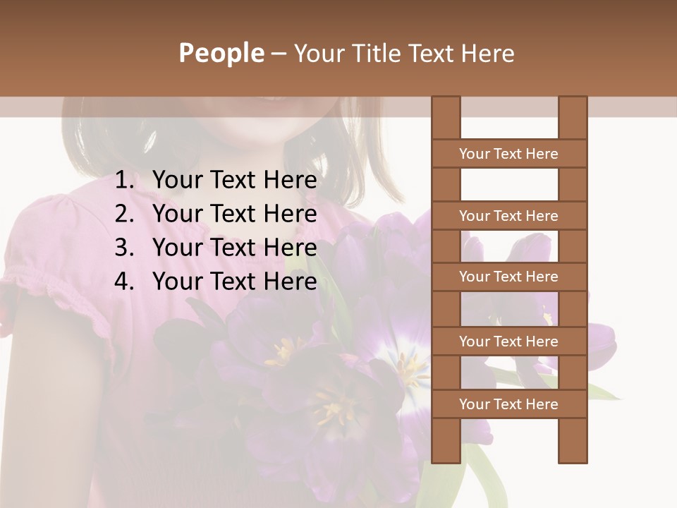 Hand Cheerful Bunch PowerPoint Template