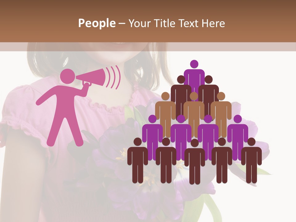 Hand Cheerful Bunch PowerPoint Template