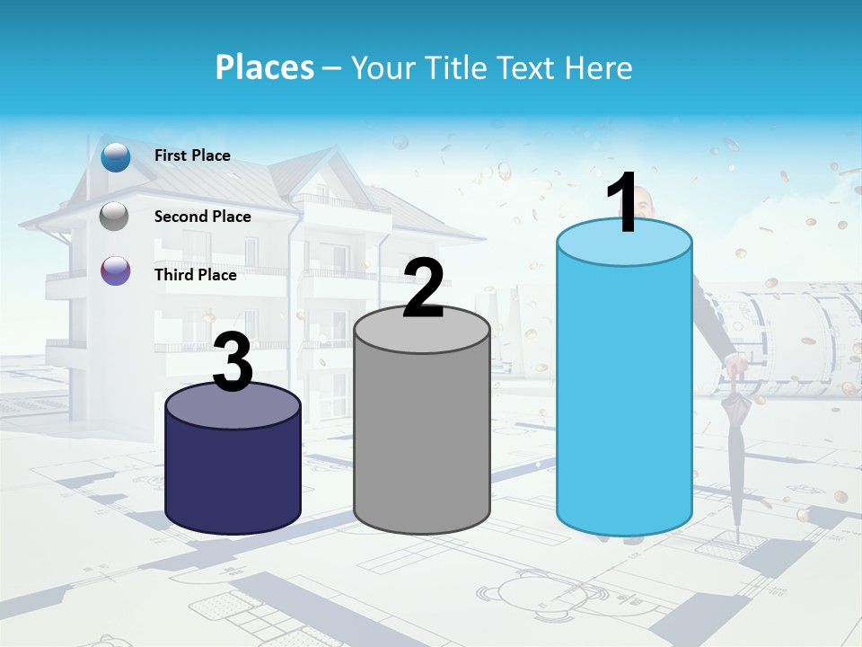 Coin Building Smile PowerPoint Template