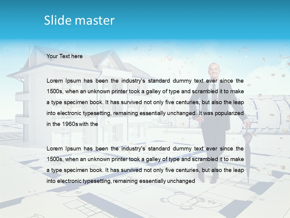 Coin Building Smile PowerPoint Template