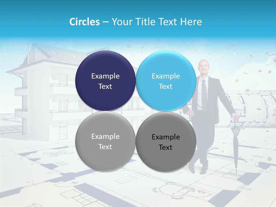 Coin Building Smile PowerPoint Template