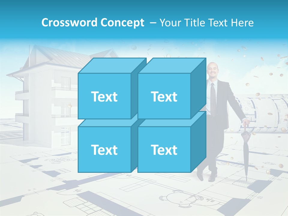 Coin Building Smile PowerPoint Template