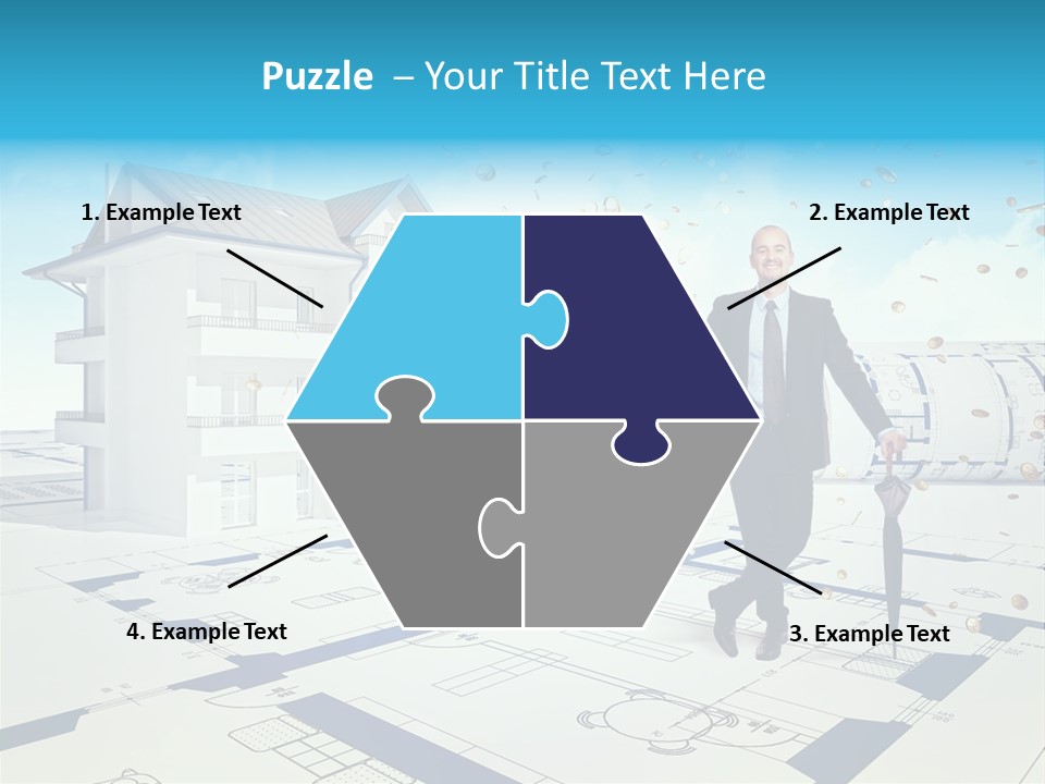 Coin Building Smile PowerPoint Template