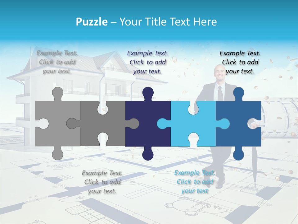 Coin Building Smile PowerPoint Template