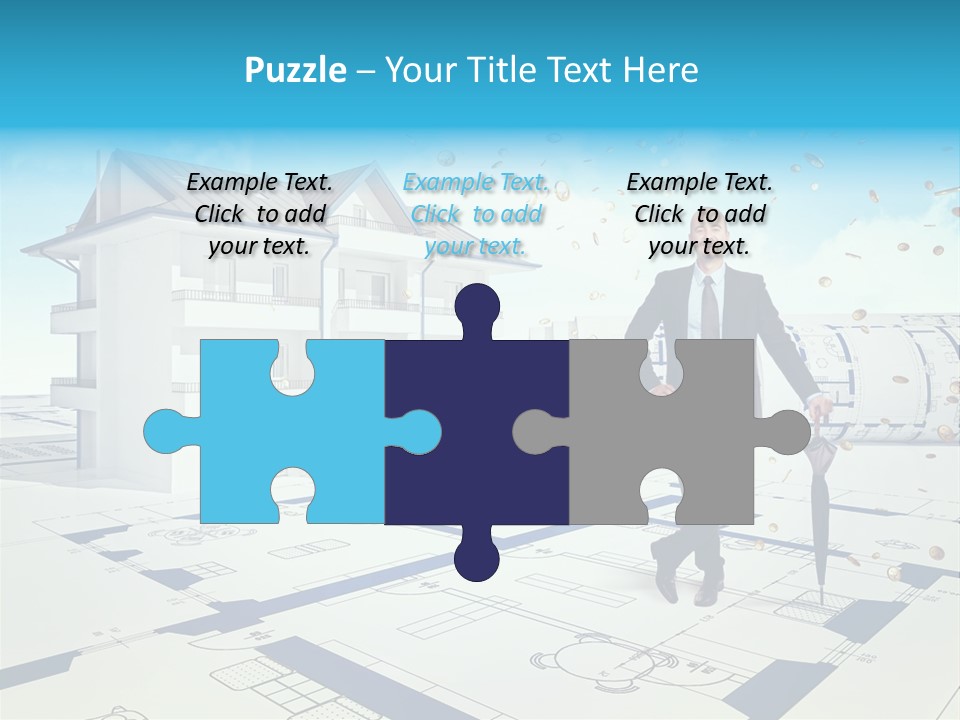 Coin Building Smile PowerPoint Template