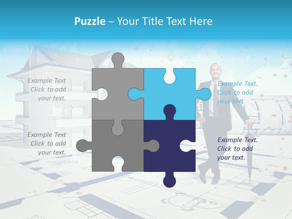 Coin Building Smile PowerPoint Template