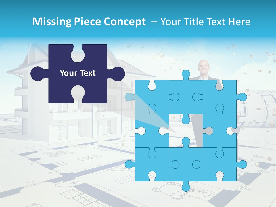 Coin Building Smile PowerPoint Template