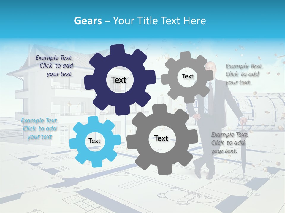 Coin Building Smile PowerPoint Template
