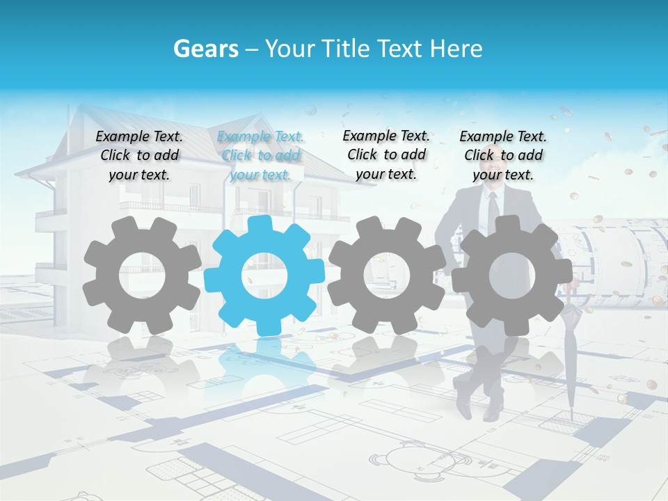 Coin Building Smile PowerPoint Template