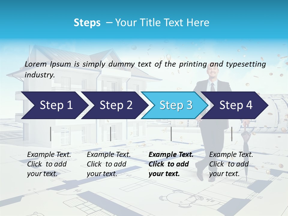 Coin Building Smile PowerPoint Template