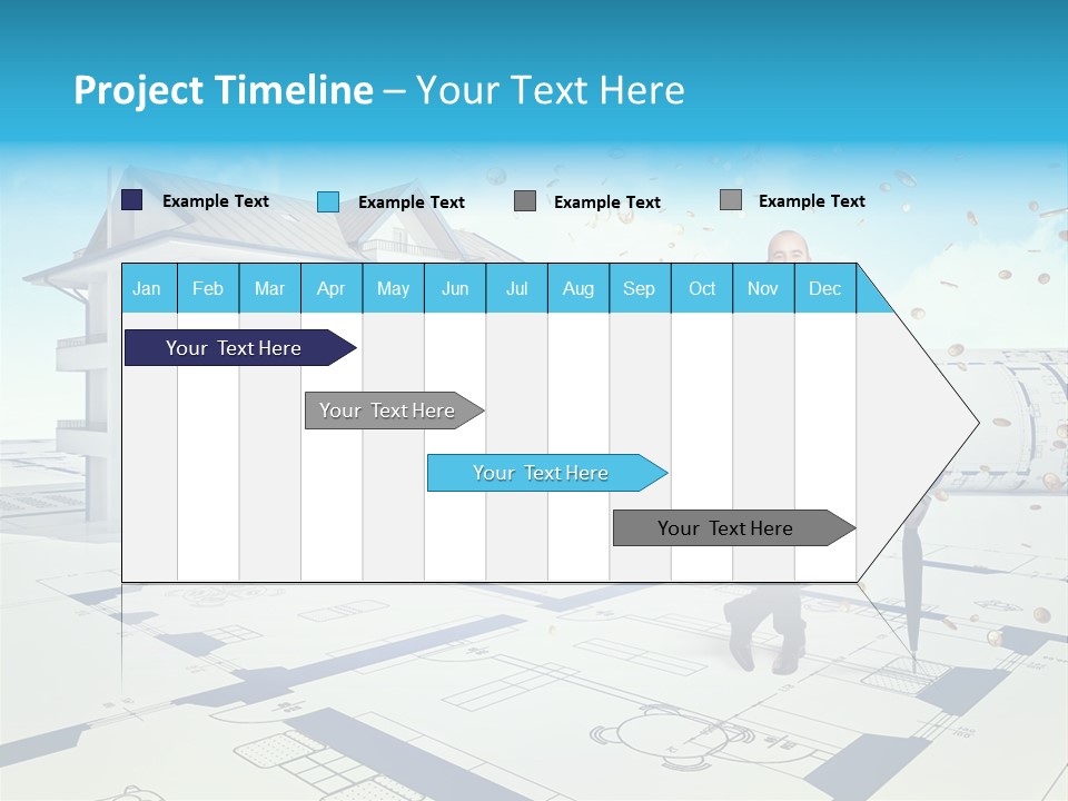 Coin Building Smile PowerPoint Template