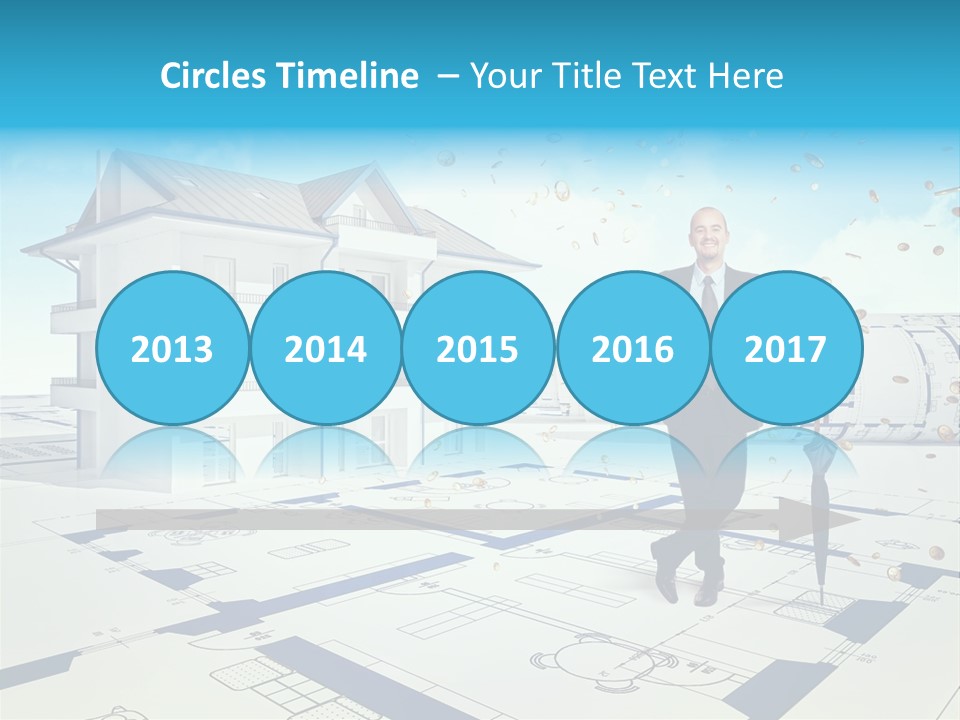 Coin Building Smile PowerPoint Template