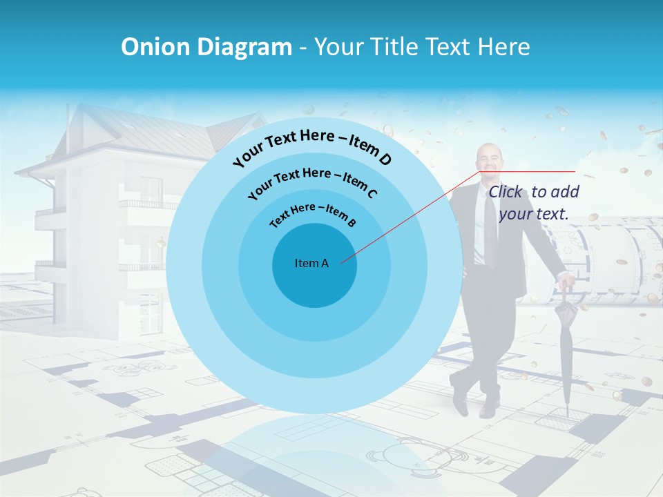 Coin Building Smile PowerPoint Template