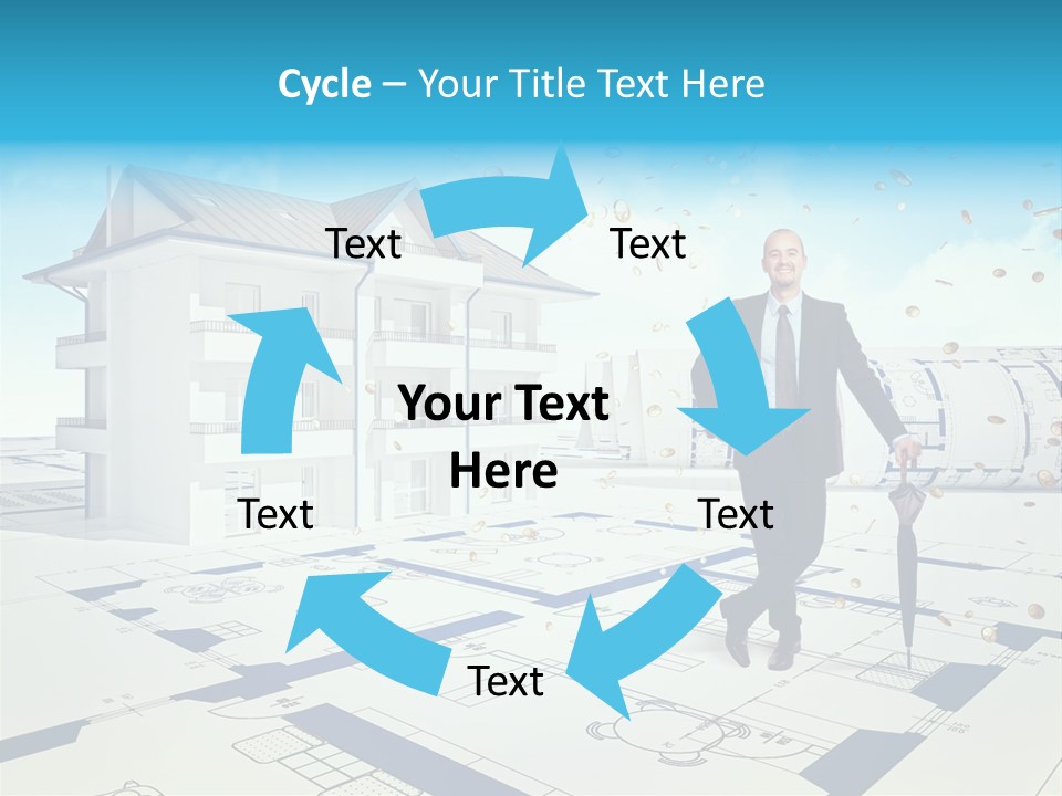 Coin Building Smile PowerPoint Template