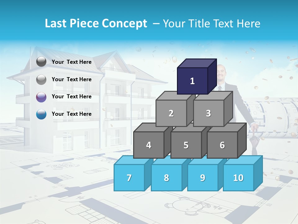 Coin Building Smile PowerPoint Template