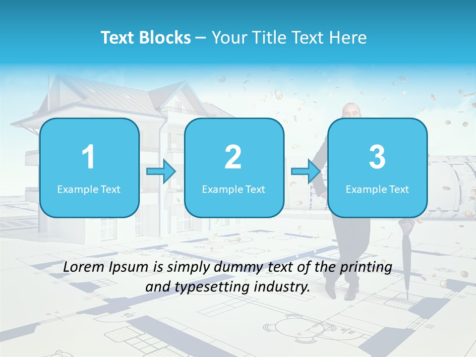 Coin Building Smile PowerPoint Template