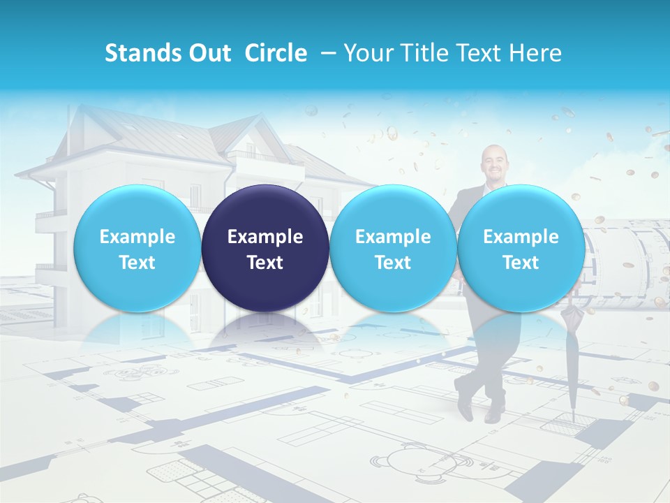 Coin Building Smile PowerPoint Template