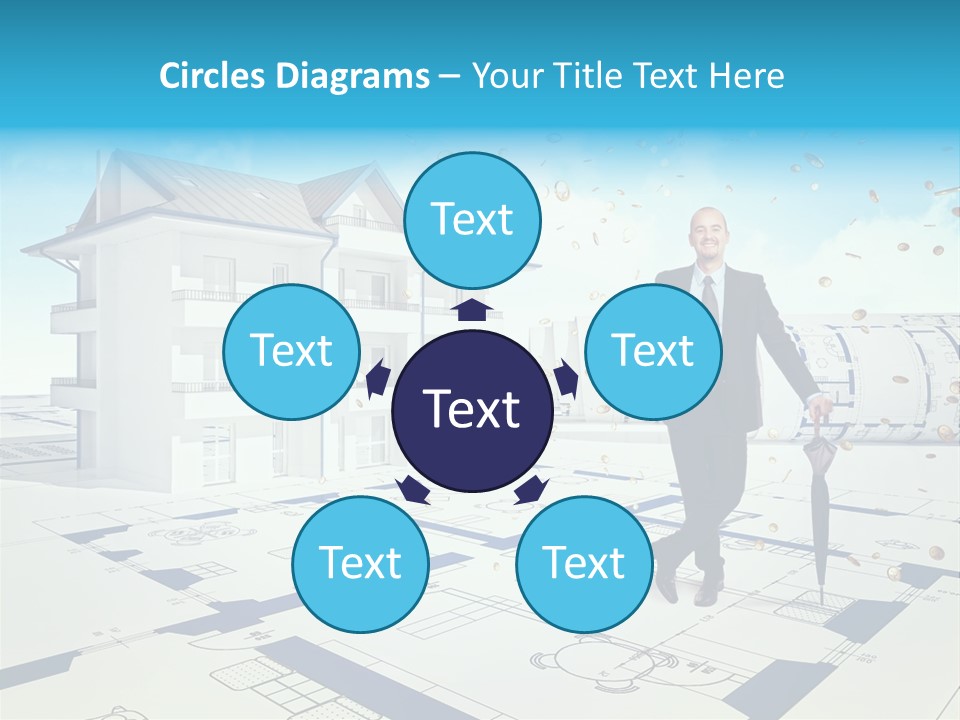 Coin Building Smile PowerPoint Template