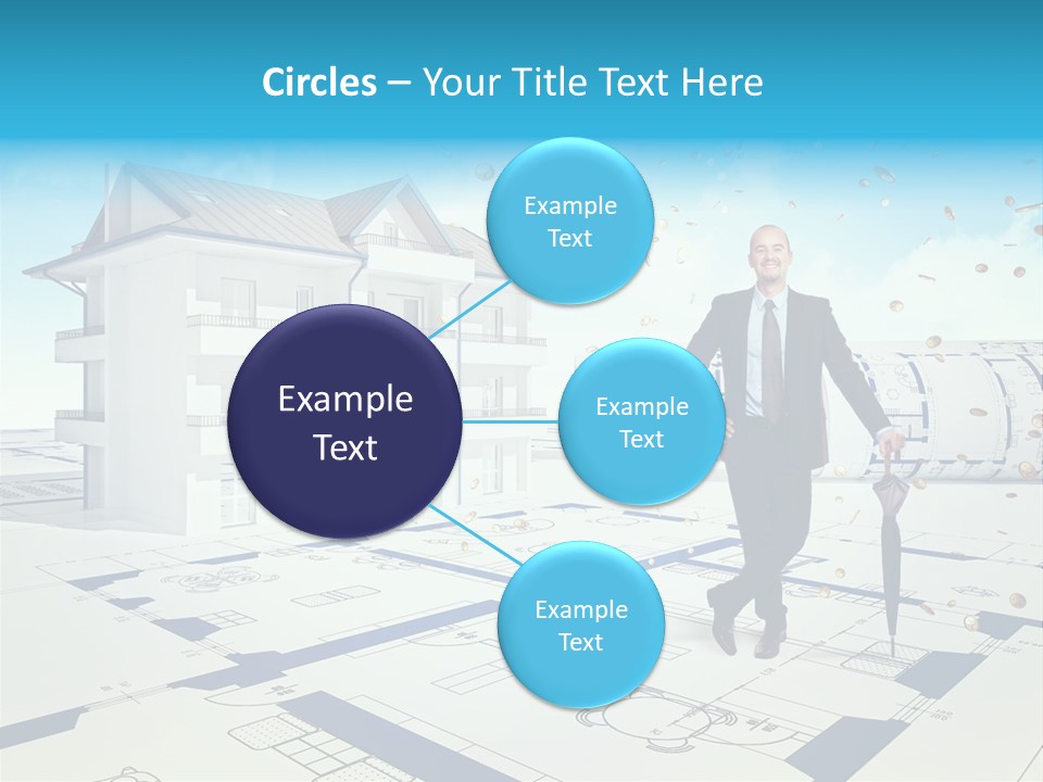 Coin Building Smile PowerPoint Template