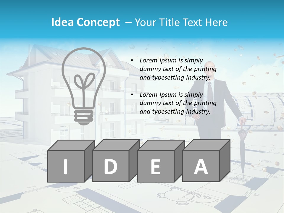 Coin Building Smile PowerPoint Template