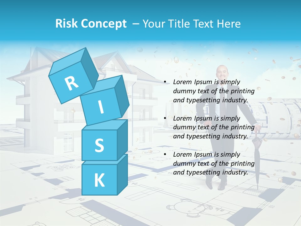 Coin Building Smile PowerPoint Template