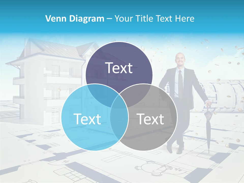 Coin Building Smile PowerPoint Template