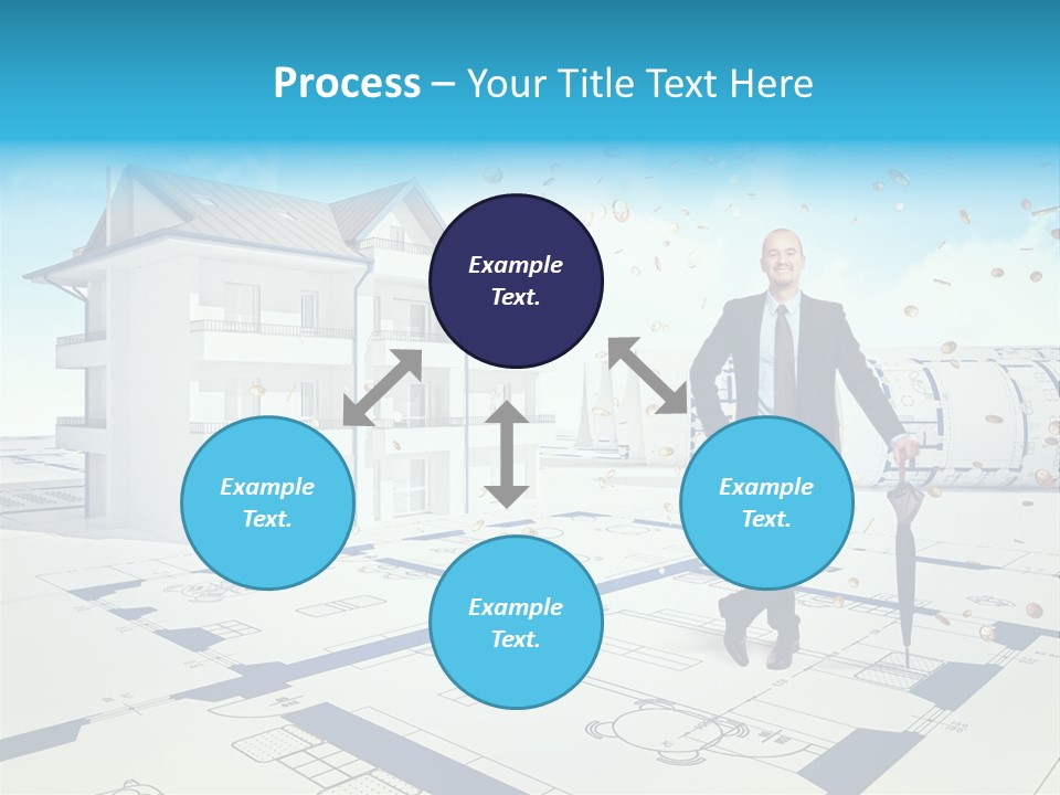 Coin Building Smile PowerPoint Template