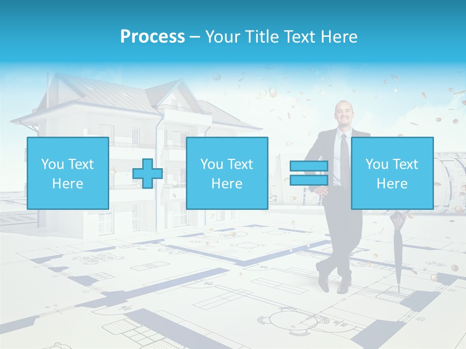 Coin Building Smile PowerPoint Template